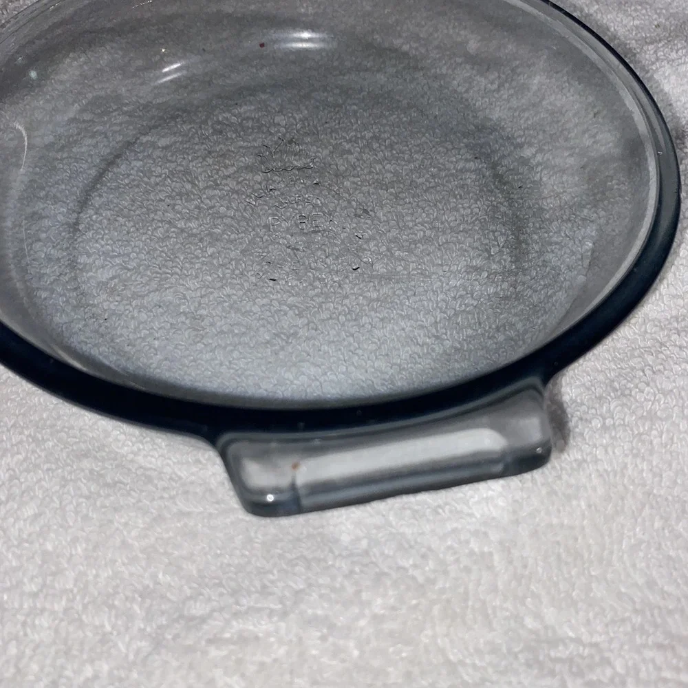 VINTAGE 1940'S PYREX‎ FLAMEWARE Blue Tint Saucepan Bowl 832 B 7